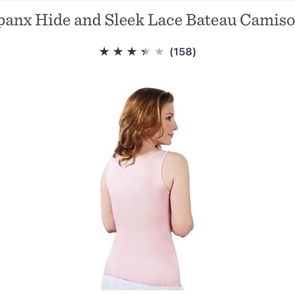 Brand New Spanx Hide and Sleek Lace Bateau Camisole - Pink - Small - Picture 2 of 6